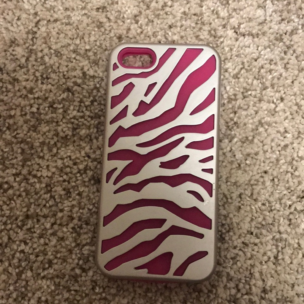Zebra patterned iPhone 5 or 5s case